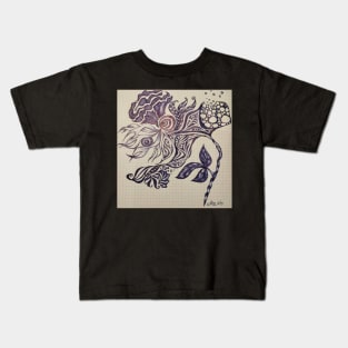 Fantasy Doodle Flower Kids T-Shirt